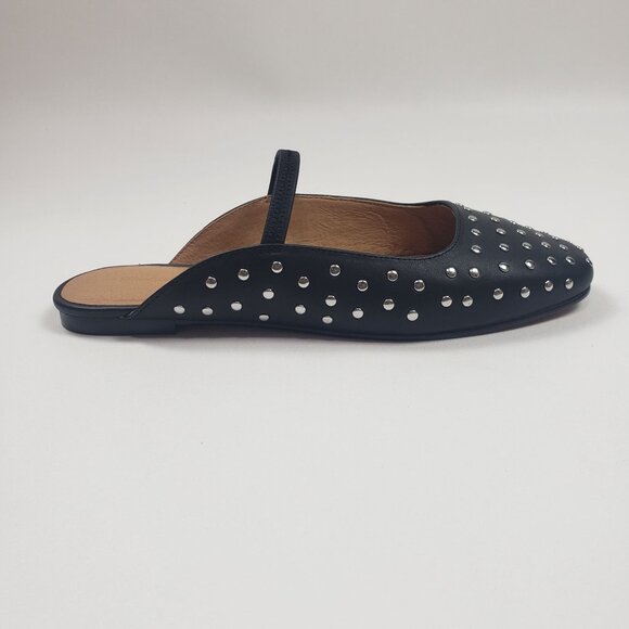Madewell The Greta Ballet Flat Mule Women's Size 9M True Black Multi Stud Detail - Picture 12 of 16
